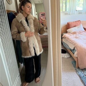 Vintage Tan and Cream fur coat